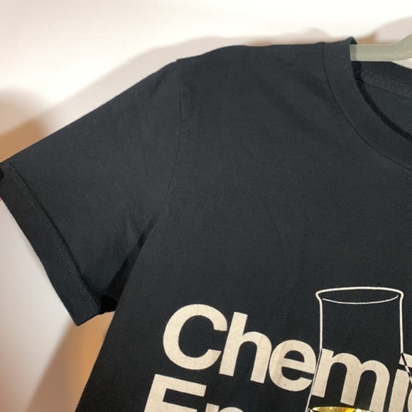 American Apparel Black & Gold Chemical Engineering T-Shirt - Picture 3 of 6